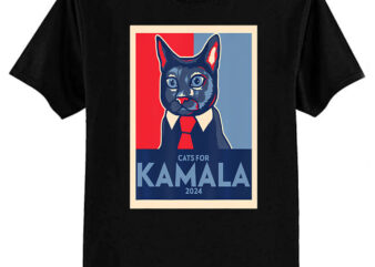 Politically Purrfect Cats For Kamala Harris 2024 President T-Shirt