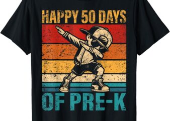 Pre-k Dabbing Boy Happy 50 Days Of Pre-k Student T-Shirt