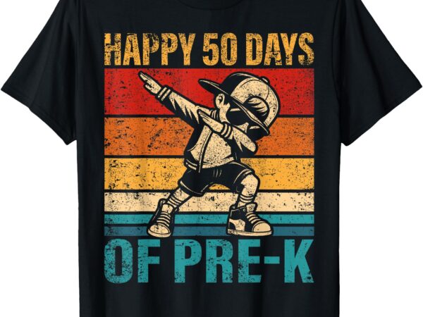 Pre-k dabbing boy happy 50 days of pre-k student t-shirt