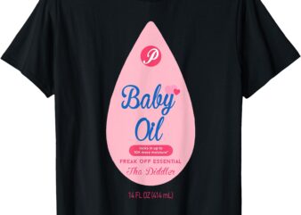 Pretend I’m A Baby Oil Bottle Men Costume Funny Halloween T-Shirt