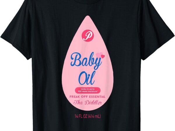 Pretend i’m a baby oil bottle men costume funny halloween t-shirt