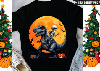 Spooky Saurus rex T-Shirt Design, Spooky Saurus rex Design Bundle, Halloween T-Shirt Design, Happy Halloween T-shirt Design, halloween hallo