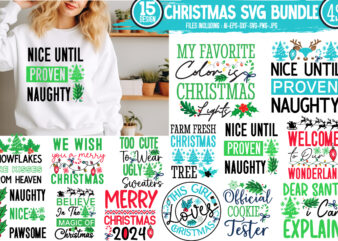 Christmas T-Shirt Design Bundle, Christmas SVG Bundle,Christmas Svg Bundle ,Winter SVG Bundle, Christmas Svg, Christmas Ornaments Svg,Funny