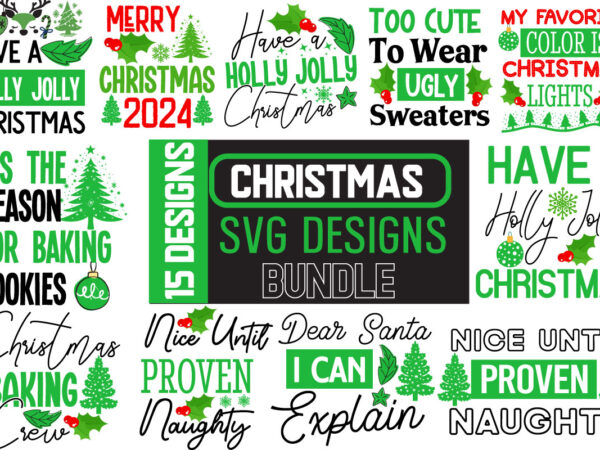 Christmas t-shirt design bundle, christmas t-shirt design, christmas svg bundle, christmas vector bundle