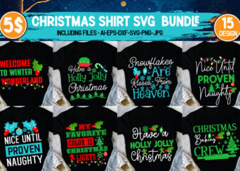 Christmas T-Shirt Design Bundle, Christmas T-Shirt Design, Christmas SVG Bundle, Christmas Vector Bundle