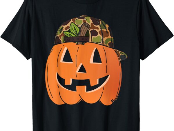 Pumpkin backwards hat halloween costume for boy kids toddler t-shirt