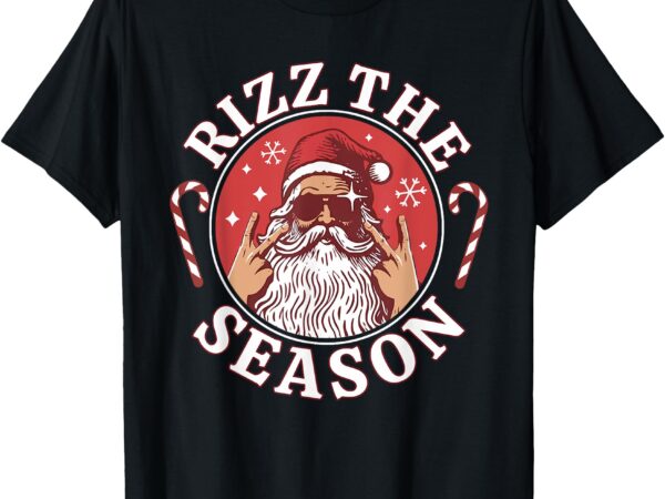 Punk rock retro rizz the season funny santa clause rizzler t-shirt