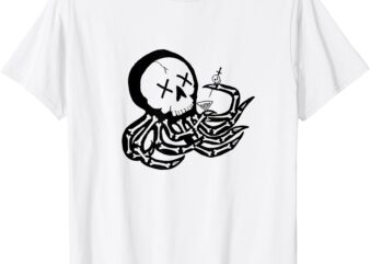 Punk Rock Skeleton Octopus T-Shirt