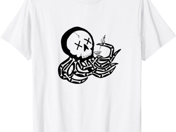 Punk rock skeleton octopus t-shirt