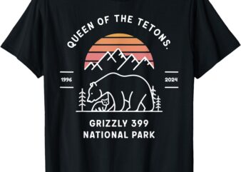 Queen Of The Tetons Grizzly 399 National Park-1996 2024 T-Shirt