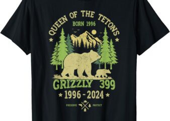 Queen Of The Tetons Grizzly 399 National Park 1996-2024 T-Shirt