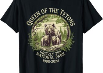 Queen Of The Tetons Grizzly 399 Wildlife Preserve 1996-2024 T-Shirt