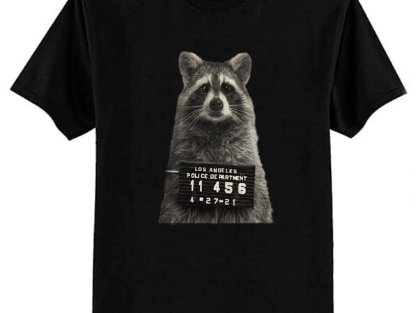 Raccoon mugshot by buck tee t-shirt