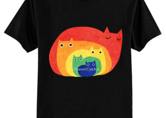 Rainbow Cats Tri-blend T-Shirt