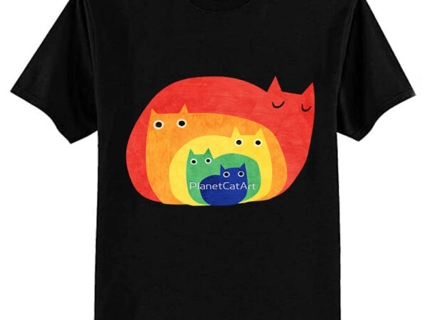 Rainbow cats tri-blend t-shirt