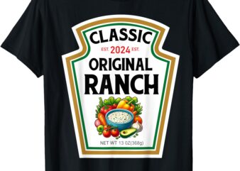 Ranch Sauce Green Salad Dressing Halloween Costume Matching T-Shirt