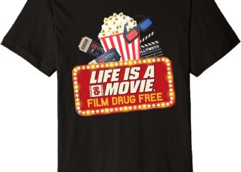 Red Ribbon Week Shirt 2024 Life Is A Movie, Film Drug Free Premium T-Shirt