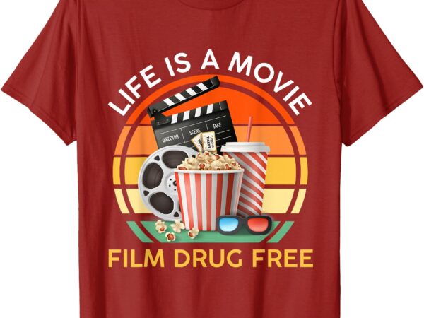 Red ribbon week shirts – life is a movie film drug free mens t-shirt