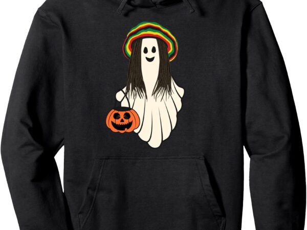 Reggae ghost, halloween reggae, cute halloween rasta ghost pullover hoodie t shirt design online