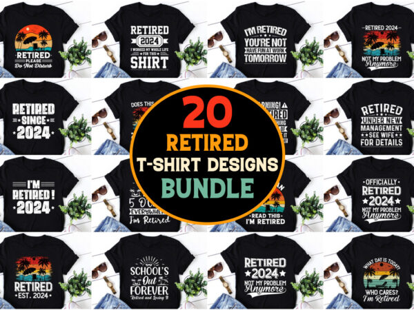 Retired t-shirt design bundle