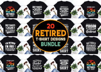 Retired T-Shirt Design Bundle