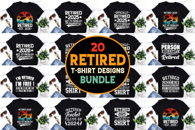 Retired T-Shirt Design Bundle