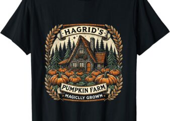 Retro Fall Hagrid’s Pumpkin Farm Patch Autumn -Fall Hagrid’s T-Shirt