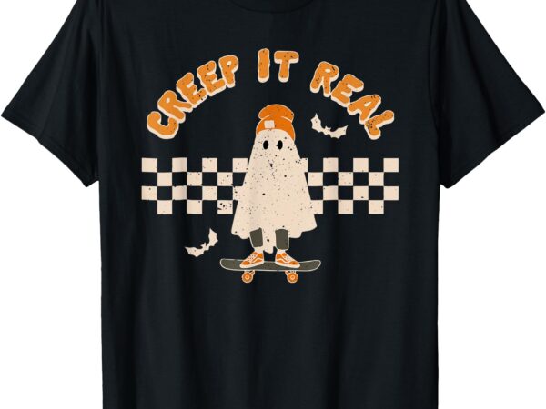 Retro halloween creep it real vintage ghost halloween t-shirt