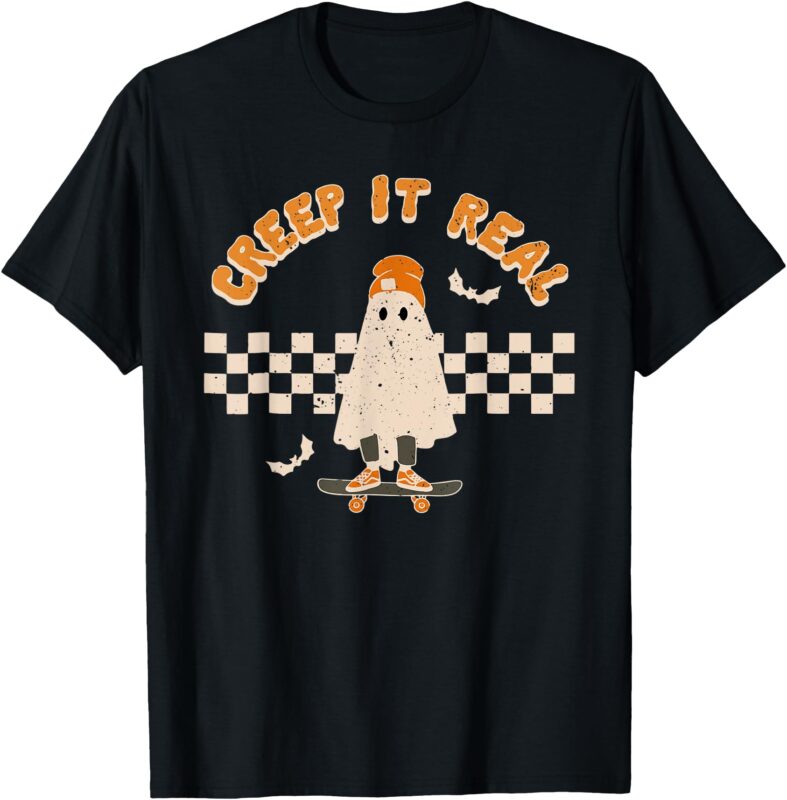 Retro Halloween Creep it Real Vintage Ghost Halloween T-Shirt