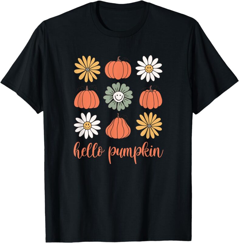 Retro Pumpkins & Daisies T-Shirt