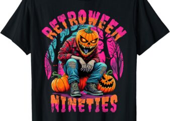 Retroween Nineties Retro Grunge Halloween Design Men Women T-Shirt