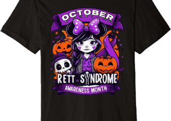 Rett Syndrome Awareness Month October Halloween Premium T-Shirt