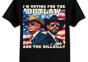 Ridin With The Outlaw And The Hillbilly Trump Shirt 2024 Election Conservative Political Republican Trump Supporter ltsp