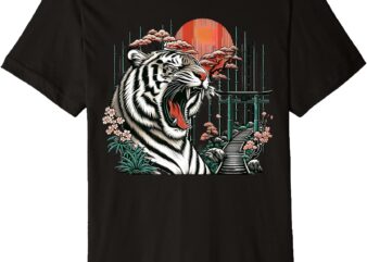 Roaring Tiger Cherry Blossom Premium T-Shirt