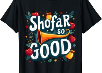 Rosh Hashanah Jewish New Year Shana Tova Apple Honey Shofar T-Shirt