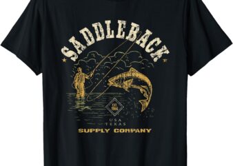 Saddleback Salmon Fishing Logo Lightweight Graphic T-Shirt