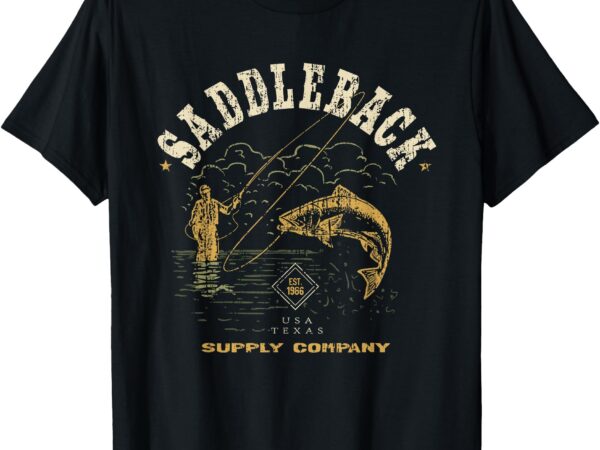 Saddleback salmon fishing logo lightweight graphic t-shirt