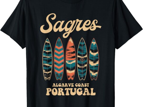 Sagres algarve coast portugal surfboard surfing souvenir t-shirt