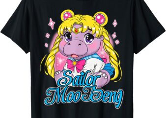 Sailor Moo Deng Bouncy Pig in Thai Cute Baby Hippo T-Shirt