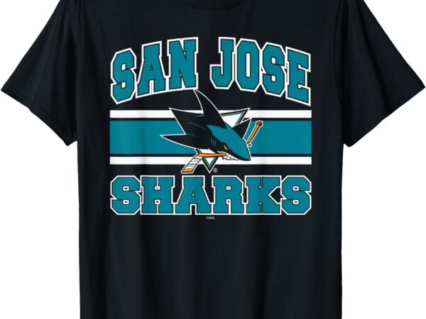 San jose sharks stripe black officially licensed t-shirt