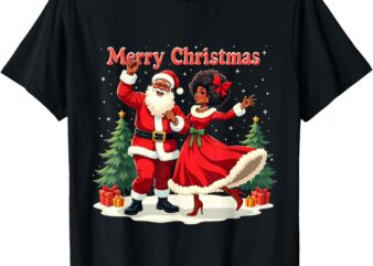 Santa Black Culture Merry Christmas Funny Santa Claus T-Shirt