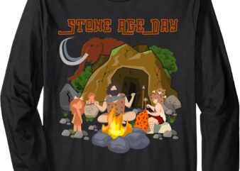 School Stone Age Day Costume, Mammoth, Boys, Girls Long Sleeve T-Shirt