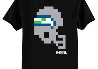 Seahawks Tecmo Bowl Helmet T-Shirt