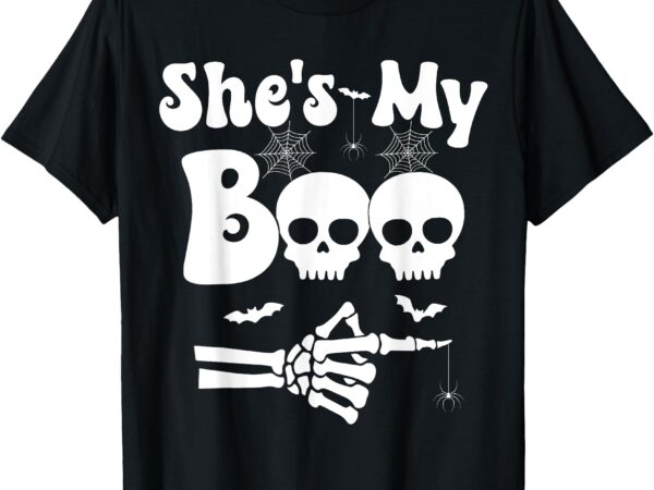 She’s my boo skeleton couples matching couple halloween t-shirt