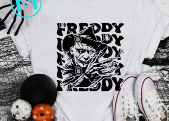 Silhouette Freddy Krueger SVG, Happy Halloween’s Day SVG t shirt template vector