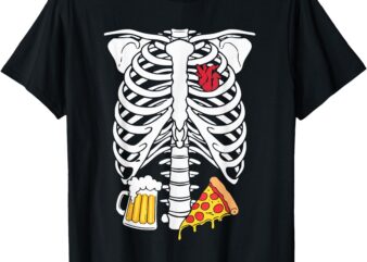 Skeleton Dad Halloween Pregnancy Couples Costumes Men T-Shirt