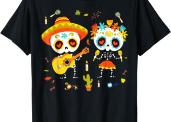 Skeleton Dancing Dia De Los Muertos Kids Day of Dead Toddler T-Shirt