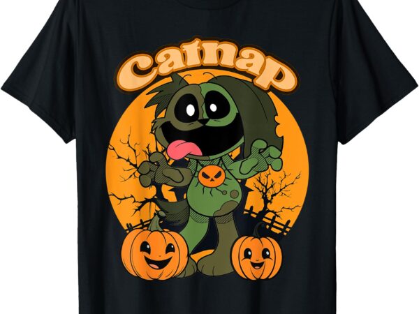 Smiling pumpkins halloween zombie dog cat critters kids tee t-shirt