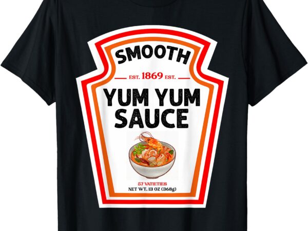 Smooth yumyum bottle label halloween 2024 couples costume t-shirt