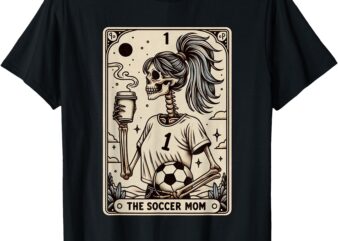 Soccer Mom Tarot Card, Vintage Halloween Soccer Mama T-Shirt